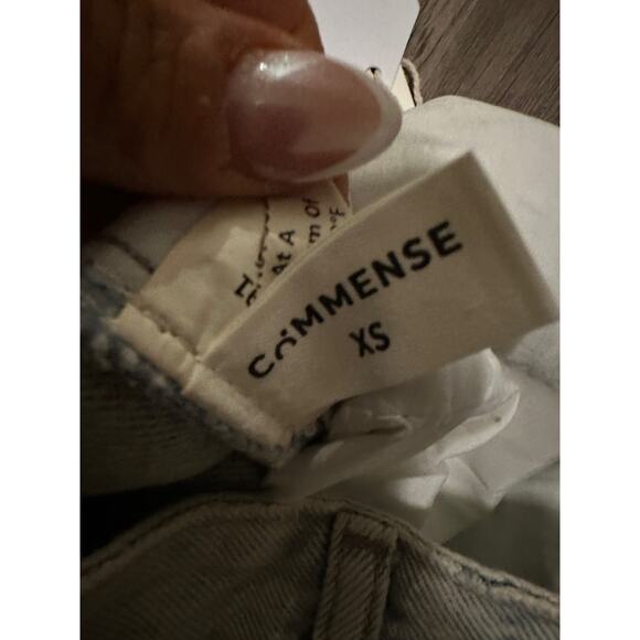 Commense Women's XSmall Light Wash Blue Wide Leg High Rise Denim Jeans - Picture 13 of 15